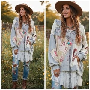 Oli & Hali Multicolor Patchwork Hoodie